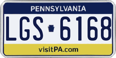 PA license plate LGS6168