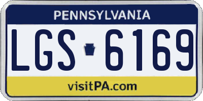 PA license plate LGS6169