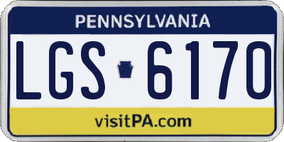 PA license plate LGS6170