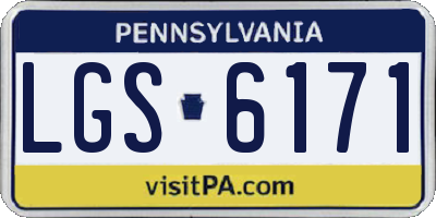 PA license plate LGS6171