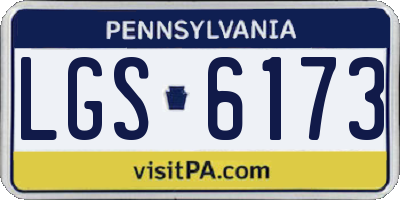 PA license plate LGS6173