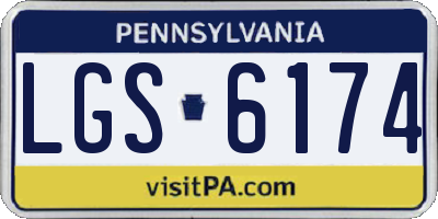 PA license plate LGS6174