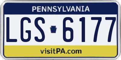PA license plate LGS6177