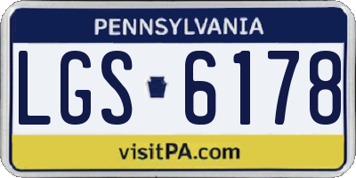 PA license plate LGS6178