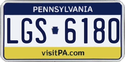 PA license plate LGS6180