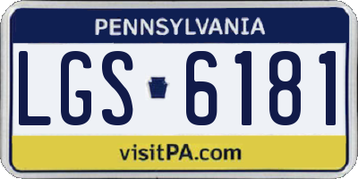 PA license plate LGS6181