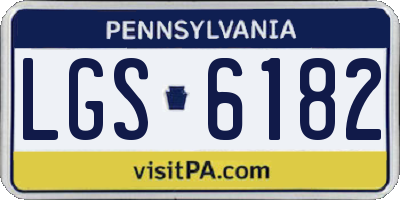 PA license plate LGS6182