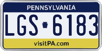 PA license plate LGS6183