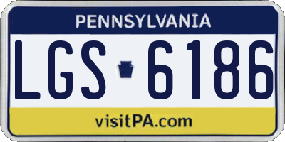 PA license plate LGS6186