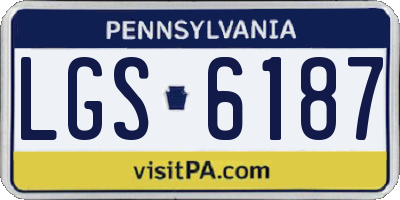 PA license plate LGS6187