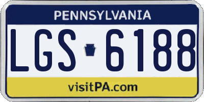 PA license plate LGS6188