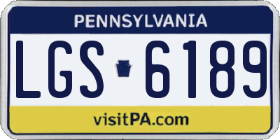 PA license plate LGS6189