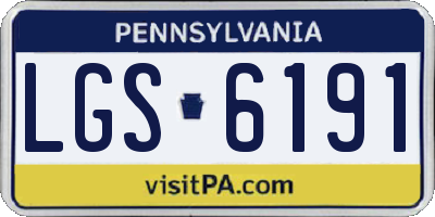 PA license plate LGS6191