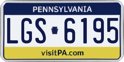 PA license plate LGS6195