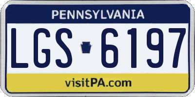 PA license plate LGS6197