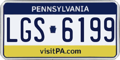 PA license plate LGS6199