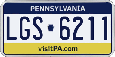 PA license plate LGS6211