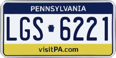 PA license plate LGS6221