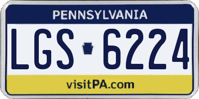 PA license plate LGS6224
