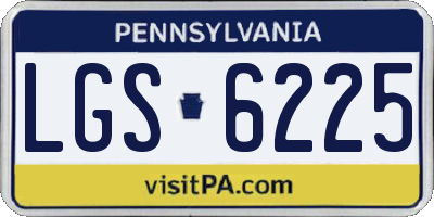 PA license plate LGS6225