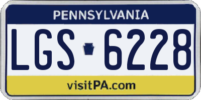 PA license plate LGS6228