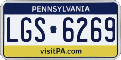 PA license plate LGS6269