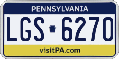 PA license plate LGS6270