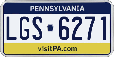 PA license plate LGS6271