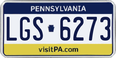 PA license plate LGS6273