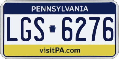 PA license plate LGS6276