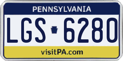 PA license plate LGS6280