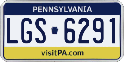 PA license plate LGS6291