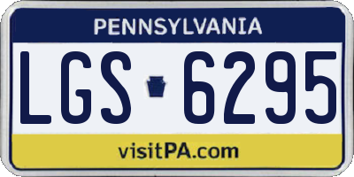PA license plate LGS6295