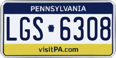 PA license plate LGS6308