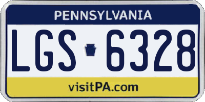 PA license plate LGS6328