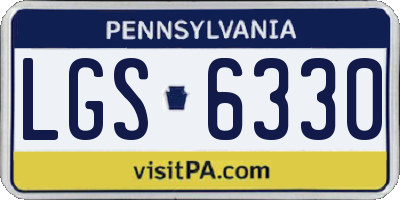 PA license plate LGS6330
