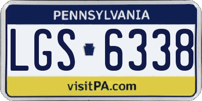 PA license plate LGS6338