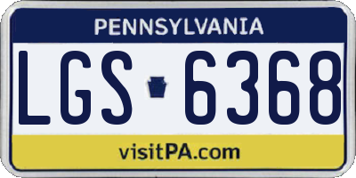 PA license plate LGS6368