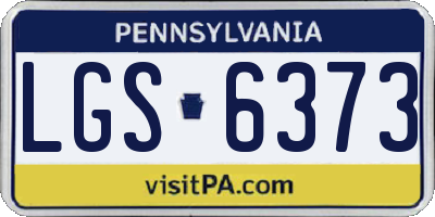 PA license plate LGS6373