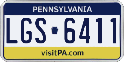 PA license plate LGS6411