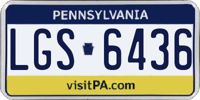 PA license plate LGS6436