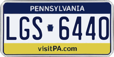 PA license plate LGS6440