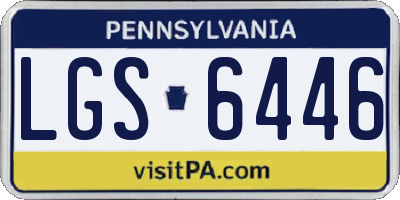 PA license plate LGS6446