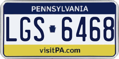 PA license plate LGS6468