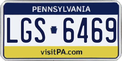 PA license plate LGS6469