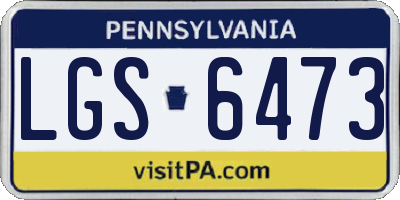 PA license plate LGS6473