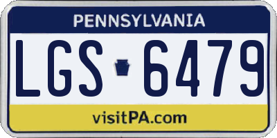PA license plate LGS6479