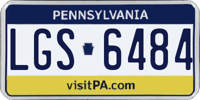PA license plate LGS6484