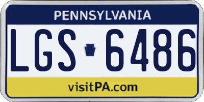 PA license plate LGS6486
