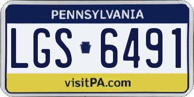 PA license plate LGS6491